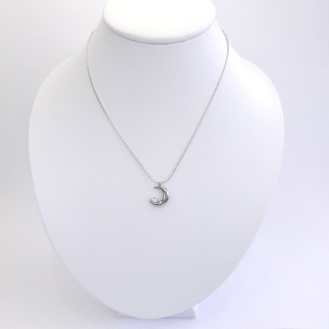 Collar Luna con Zirconia 