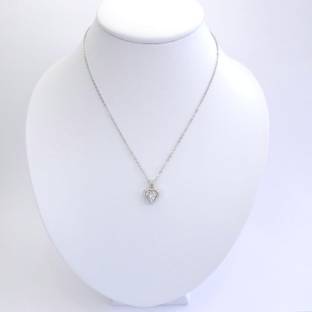 Collar Zirconia Corazón 