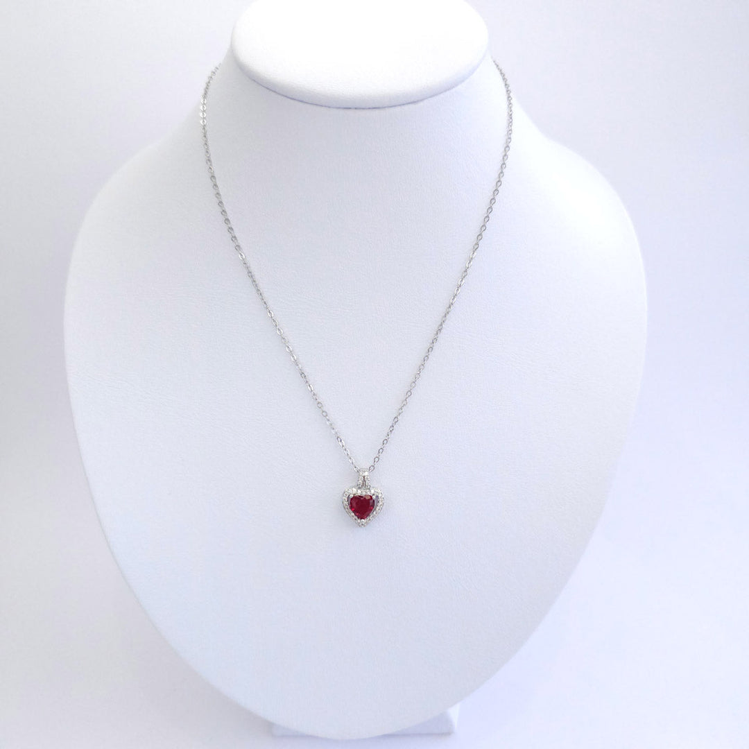 Collar Zirconia Corazón 