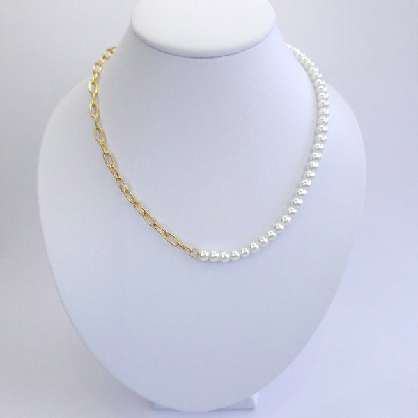 Collar Combinado con Perlas 