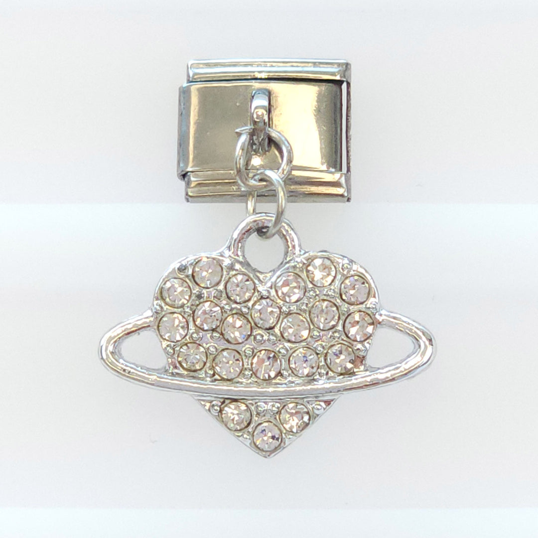 Charm Corazón con Brillos colgado