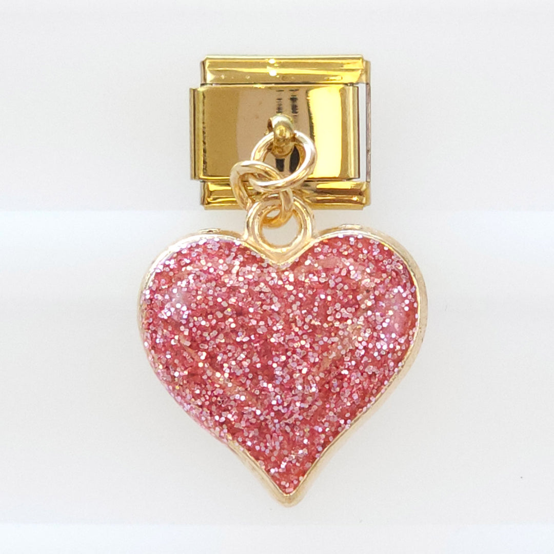 Charm Corazón Rosa Colgando