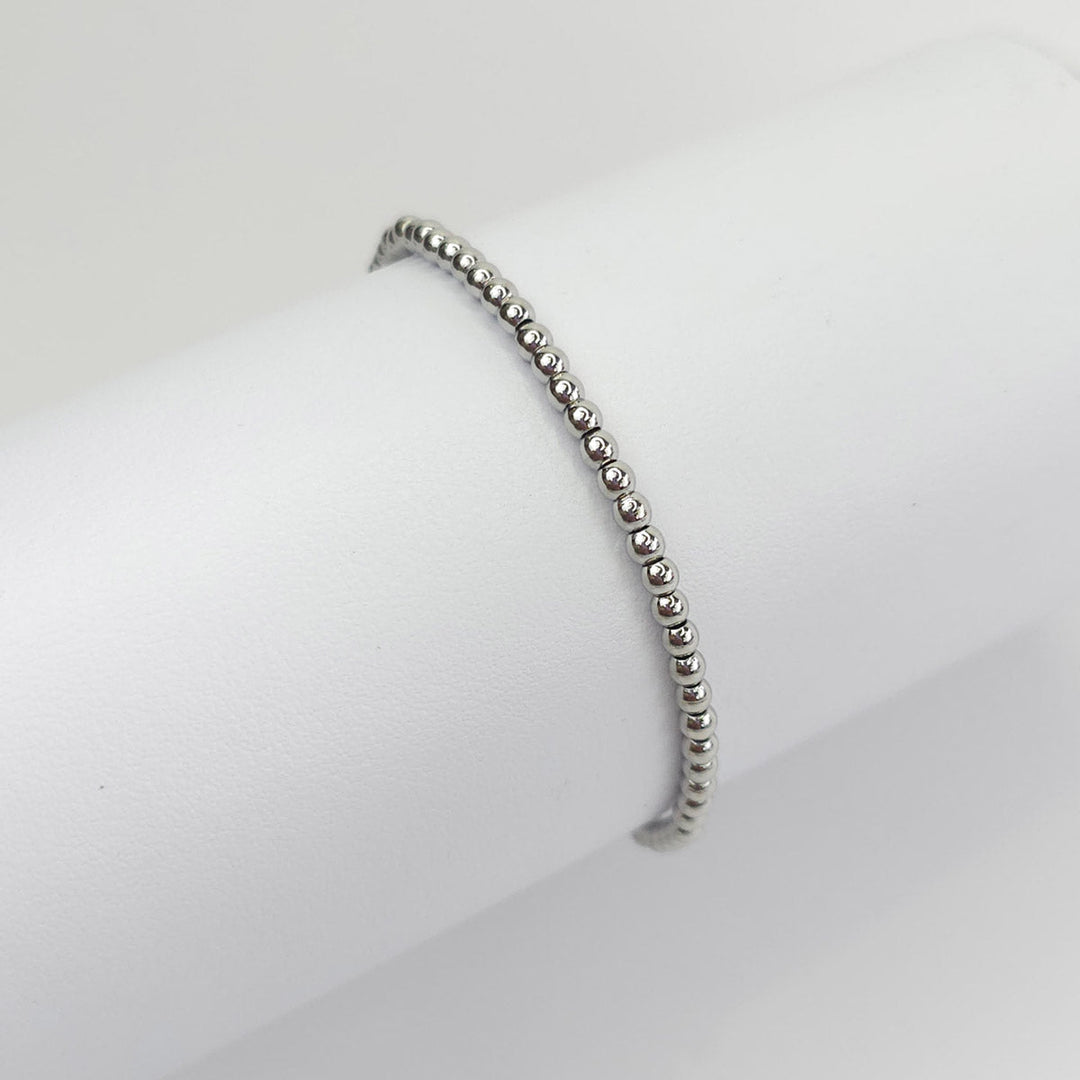 Pulsera Bolitas Plateada 