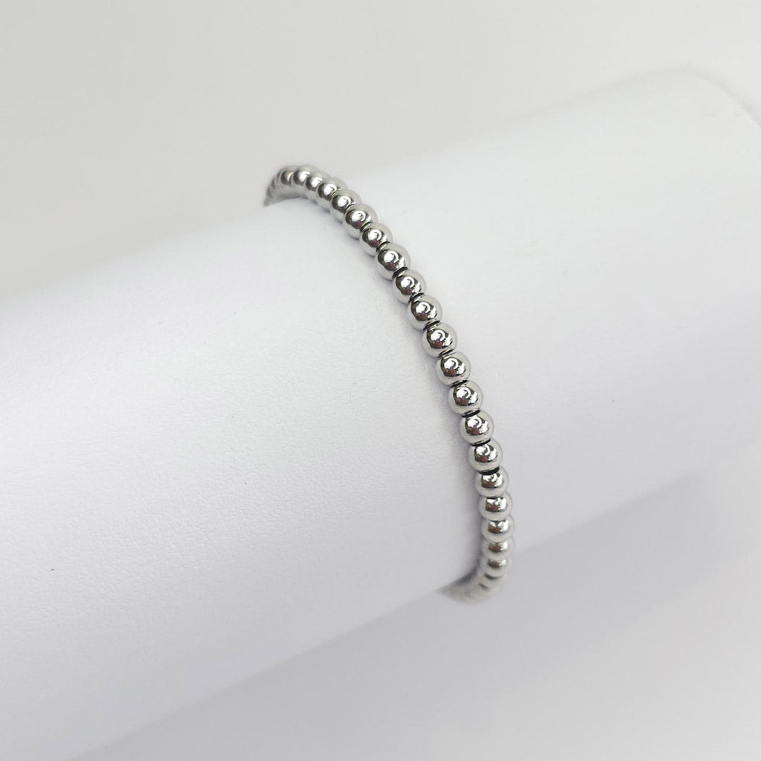 Pulsera Bolitas Plateada 