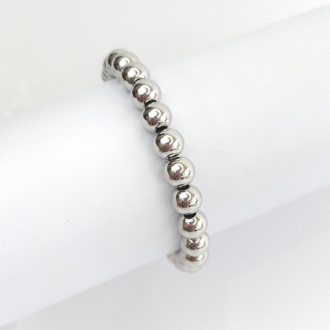 Pulsera Bolitas Plateada 