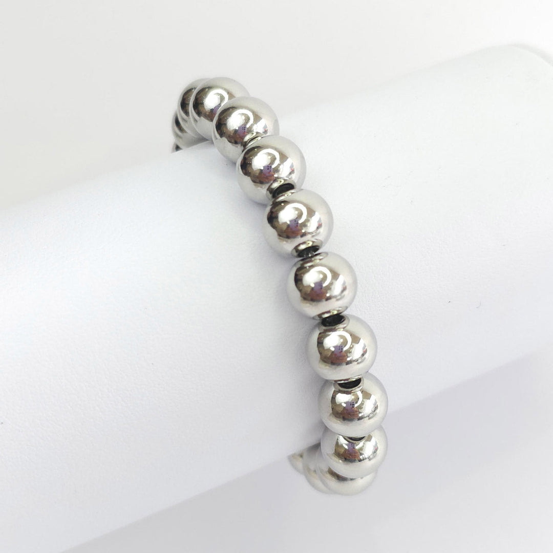 Pulsera Bolitas Plateada 