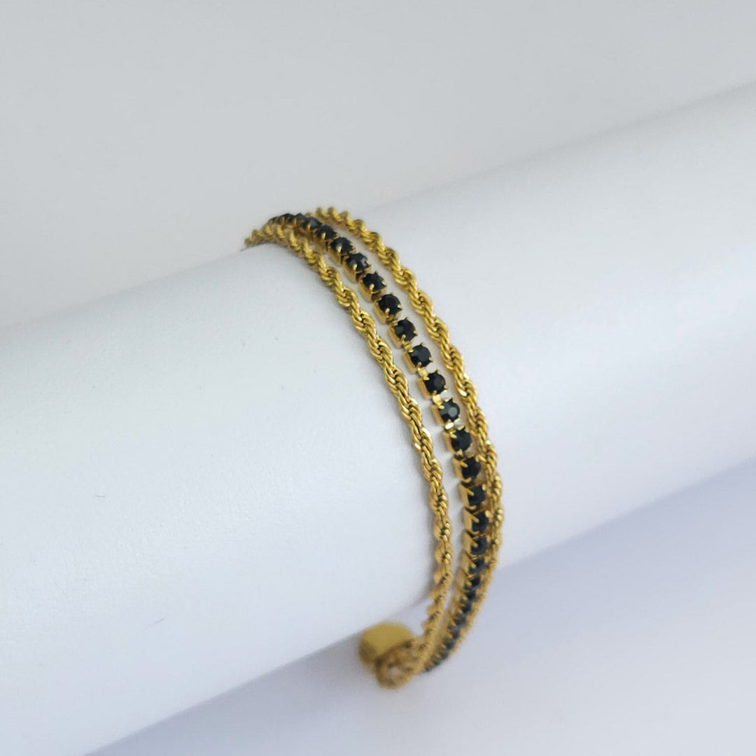 Pulsera Triple con Brillantes 