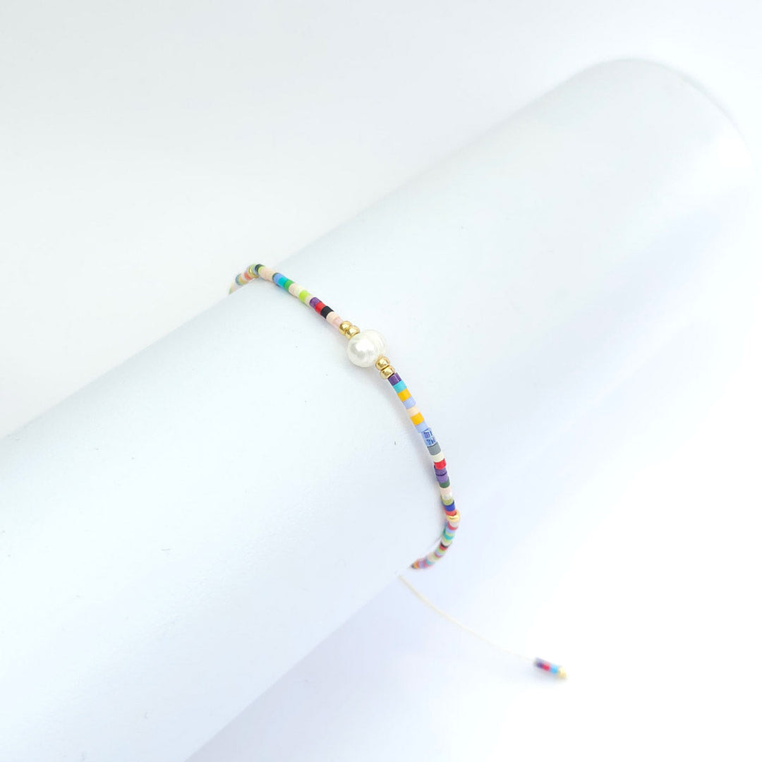 Pulsera Chaquiras con Perla 