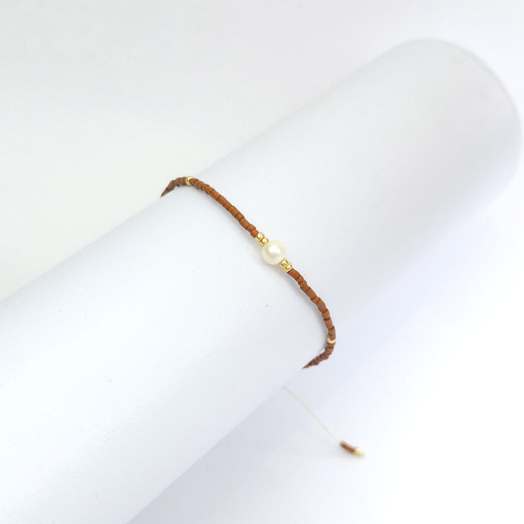 Pulsera Chaquiras con Perla 