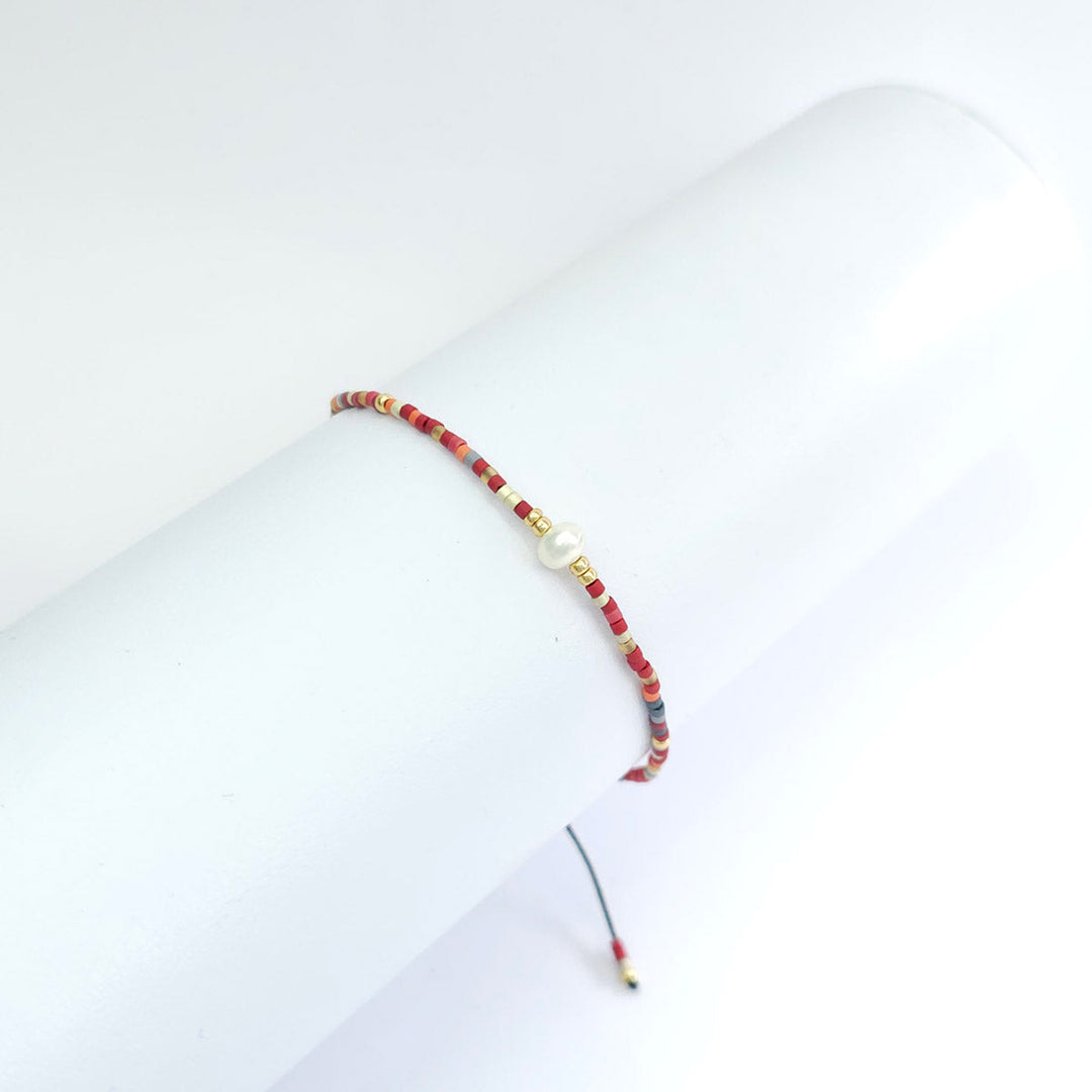 Pulsera Chaquiras con Perla 