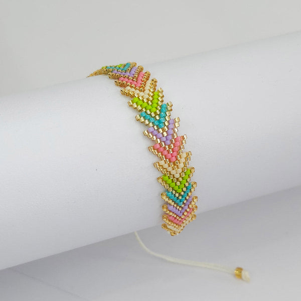 Pulsera Tejida de Chaquira 