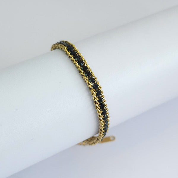 Pulsera Triple con Brillantes 