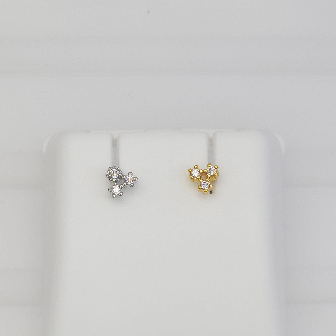 Broquel Tres Estrellitas y Zirconia 