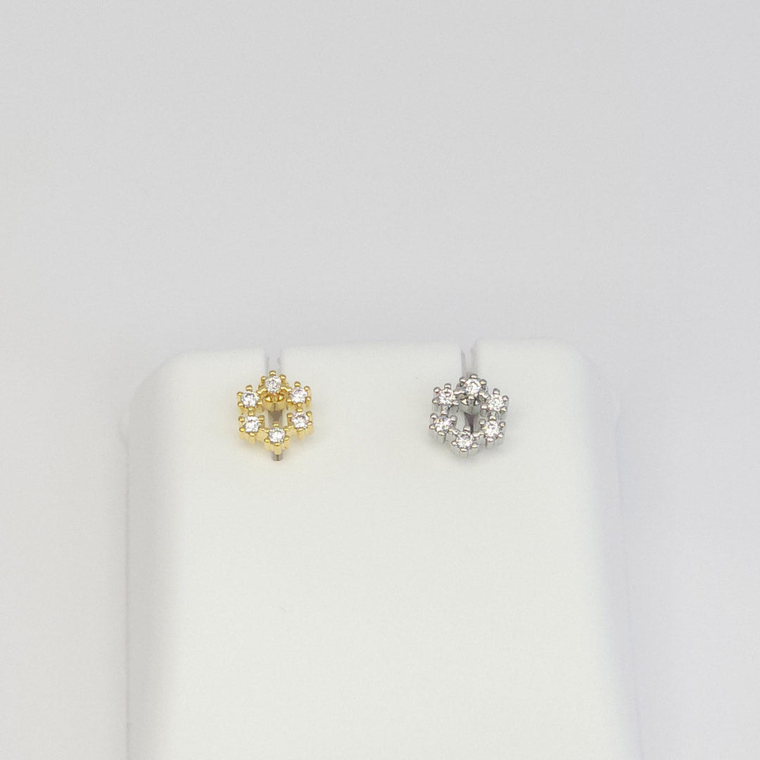 Broquel Circulo de Estrellitas y Zirconia