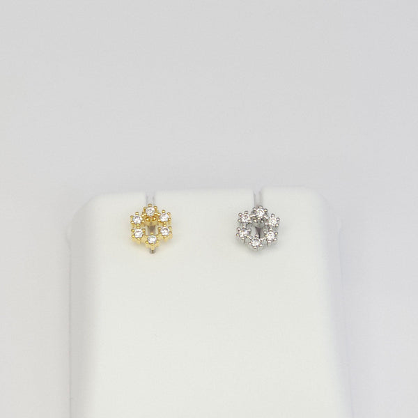 Broquel Circulo de Estrellitas y Zirconia