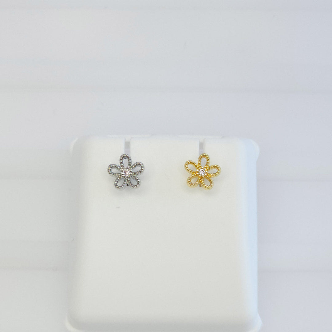 Broquel Flor con Zirconia