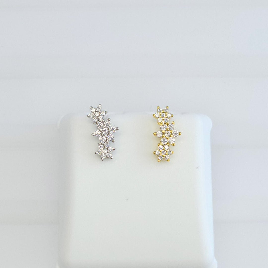 Broquel Racimo de Flores con Zirconias 