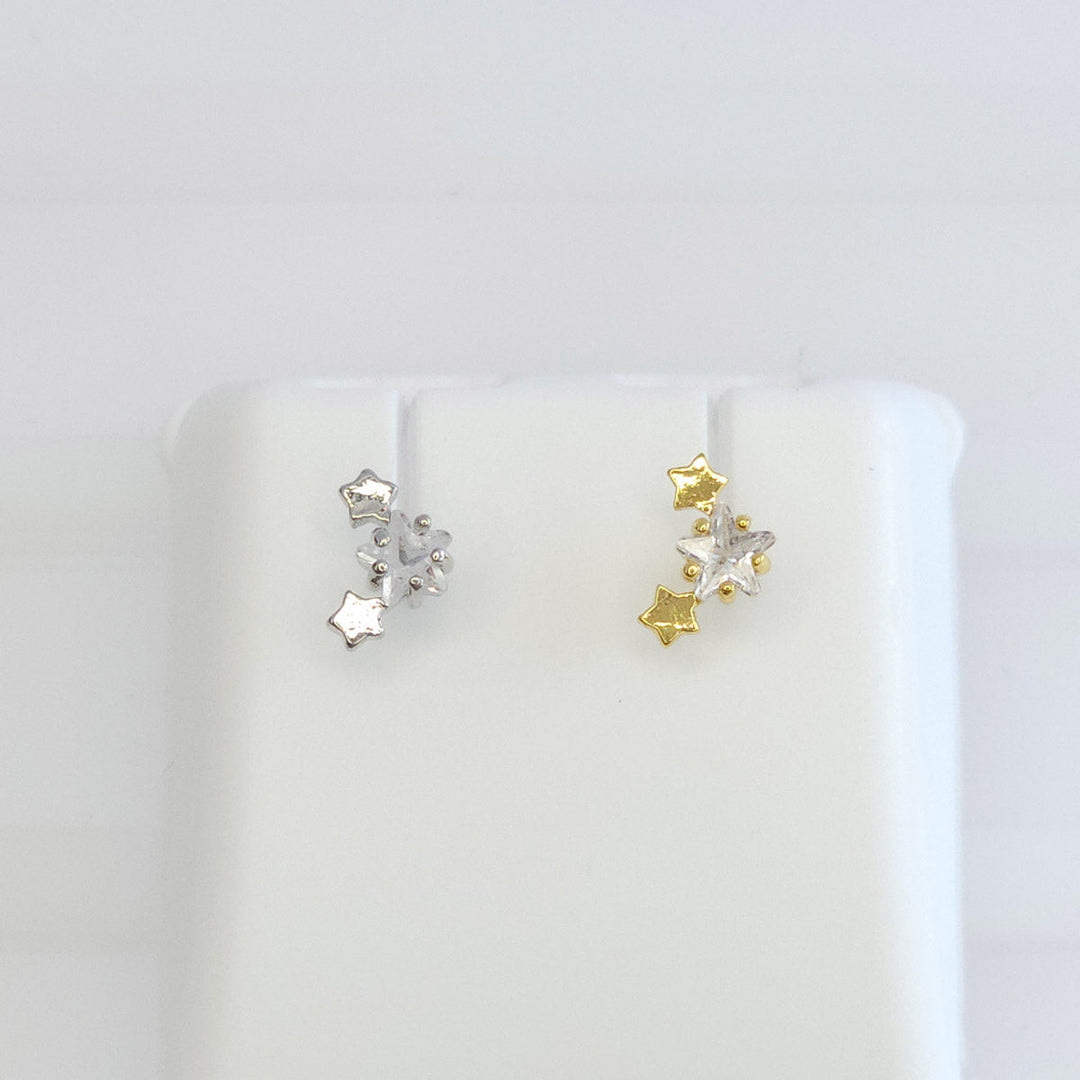 Broquel Trío de Estrellas con Zirconias 