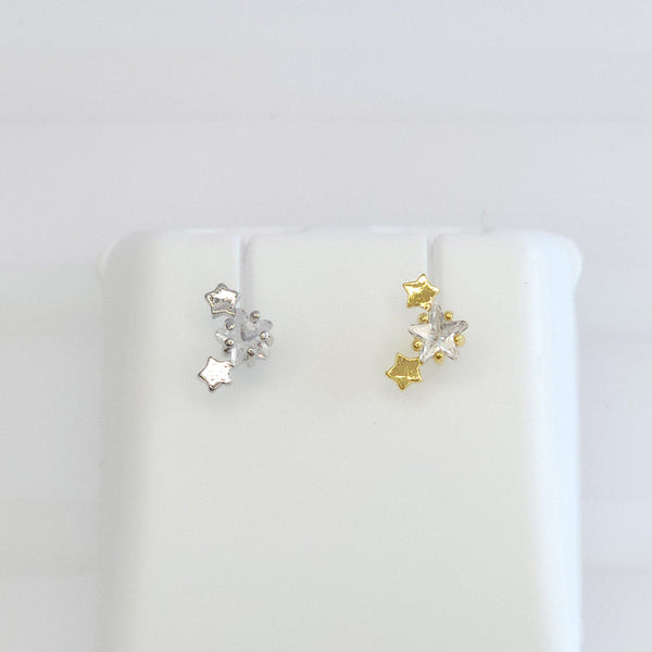 Broquel Trío de Estrellas con Zirconias 