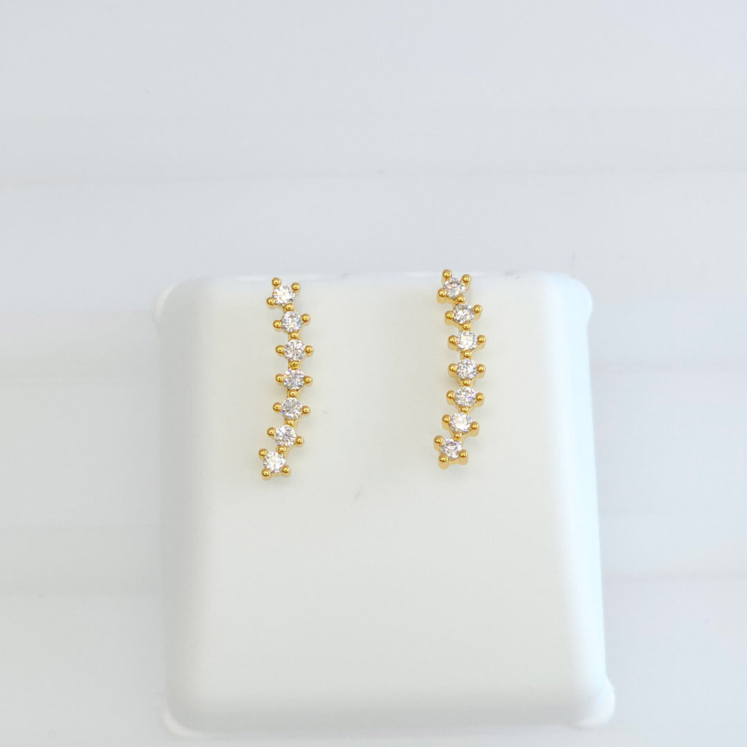 Broquel Dorado con Fila de Zirconias Circulares