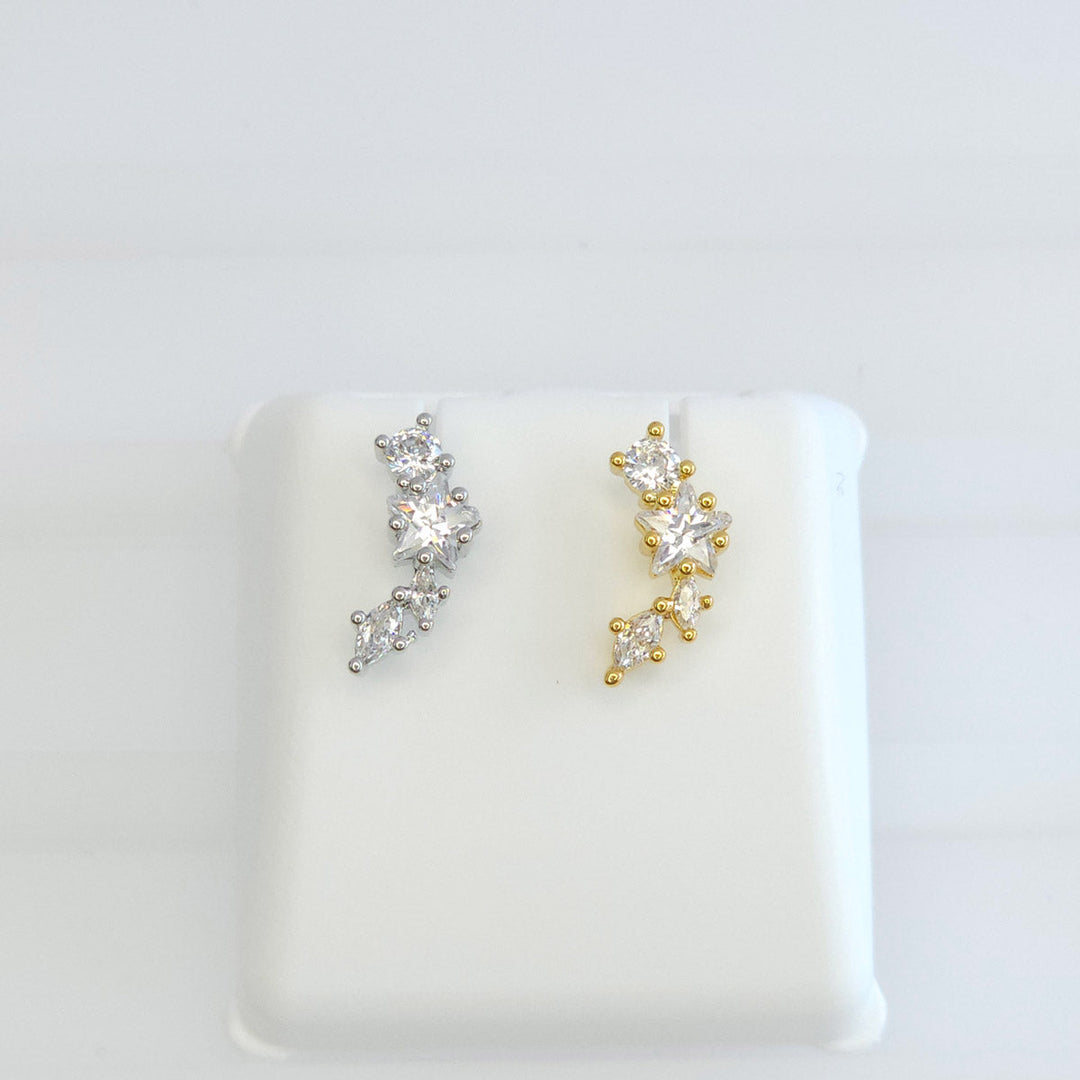 Broquel Curva de Estrellas con Zirconias 